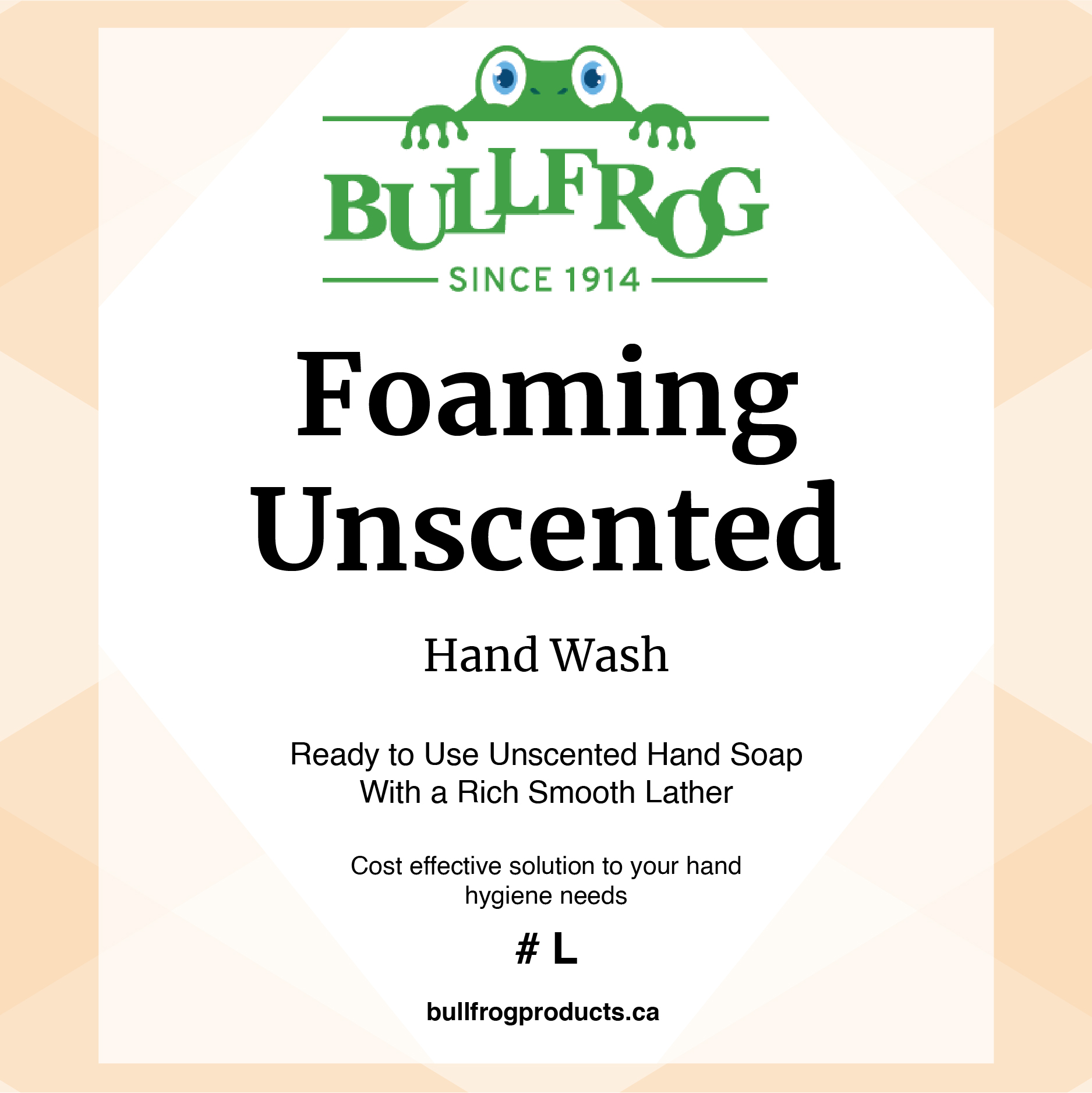 Foaming Unscented front label image